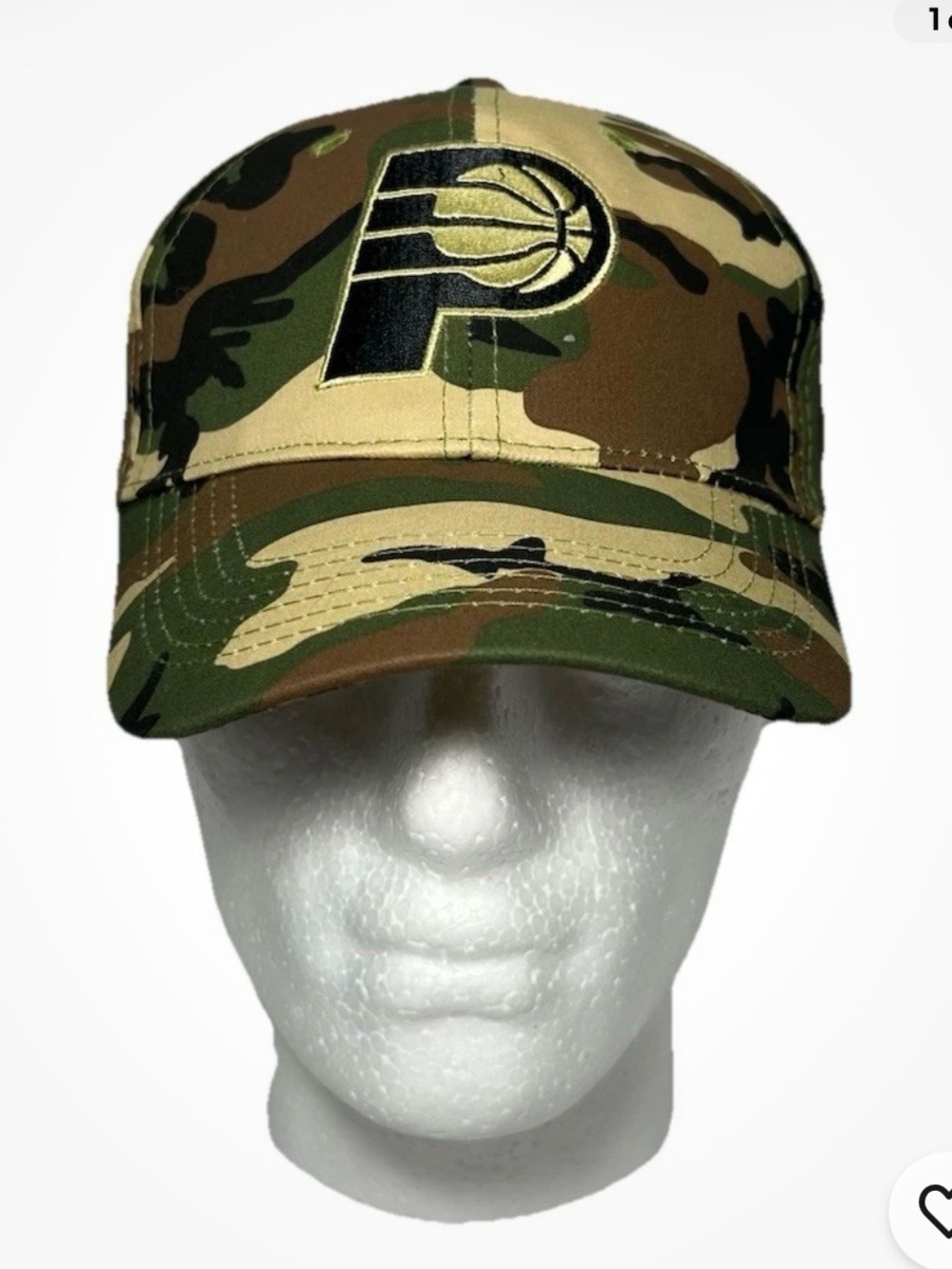 NEW NBA Indiana Pacers camouflage embroidered logo basketball cap SnapBack